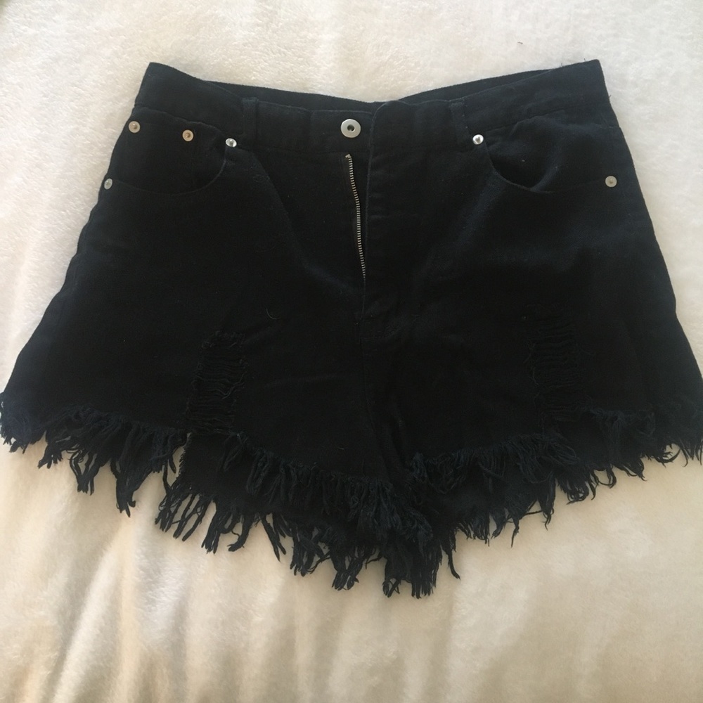 Love Tree High Waisted Black Denim Shorts